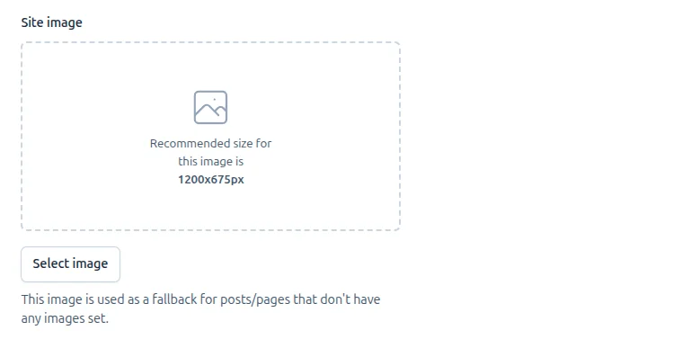The Site image setting in Yoast SEO Site basics