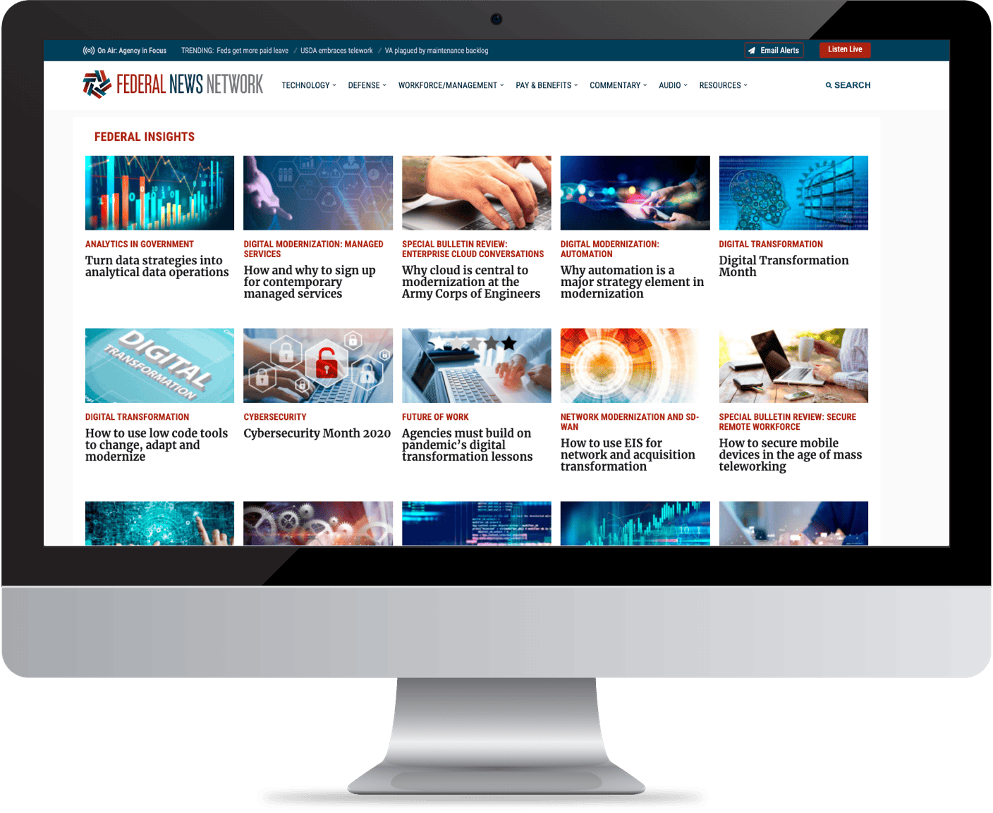 Ground-up rebuild of a DC broadcaster's publishing platform — primary screenshot