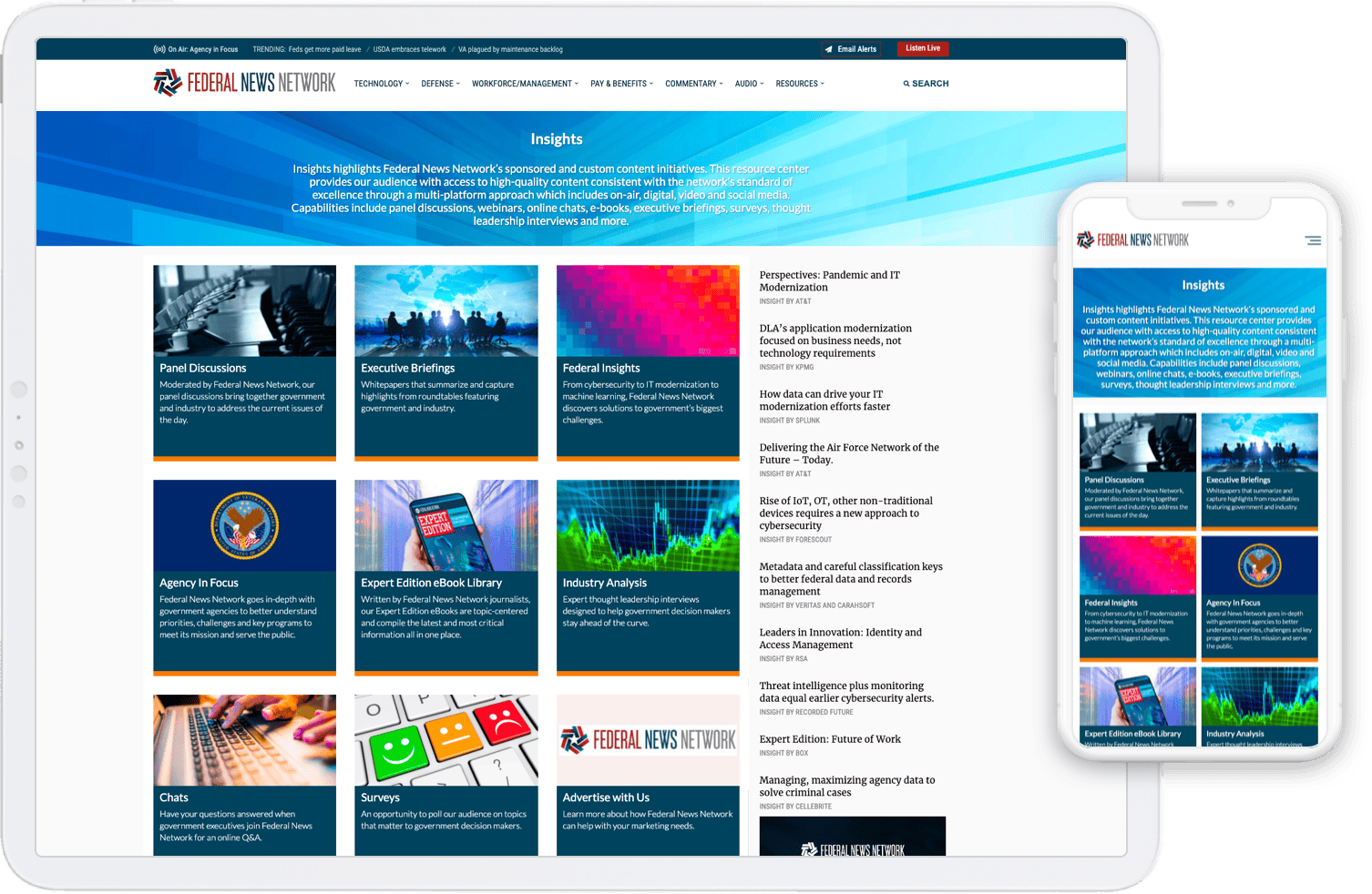 Ground-up rebuild of a DC broadcaster's publishing platform — secondary screenshot