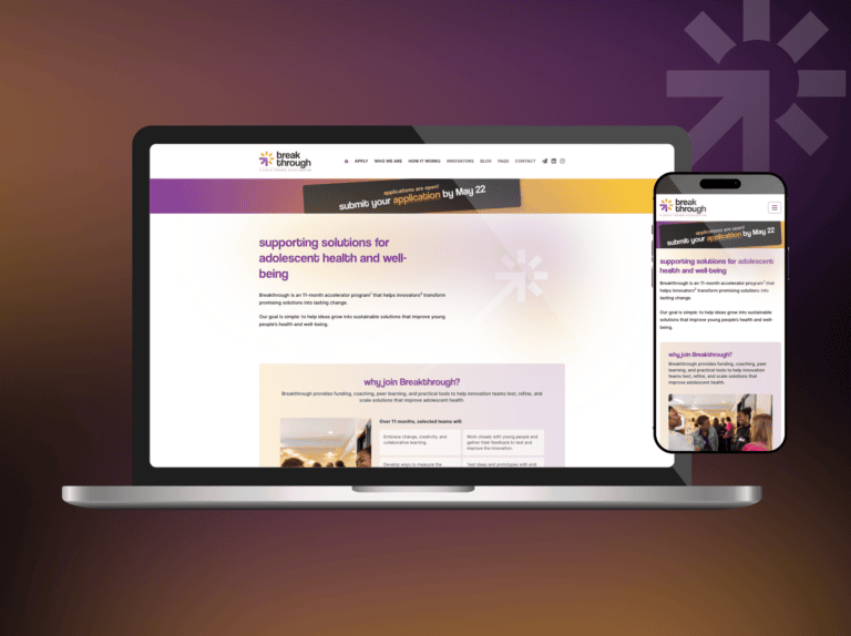 Applicant-funnel WordPress site for a $5.6M federally funded health accelerator