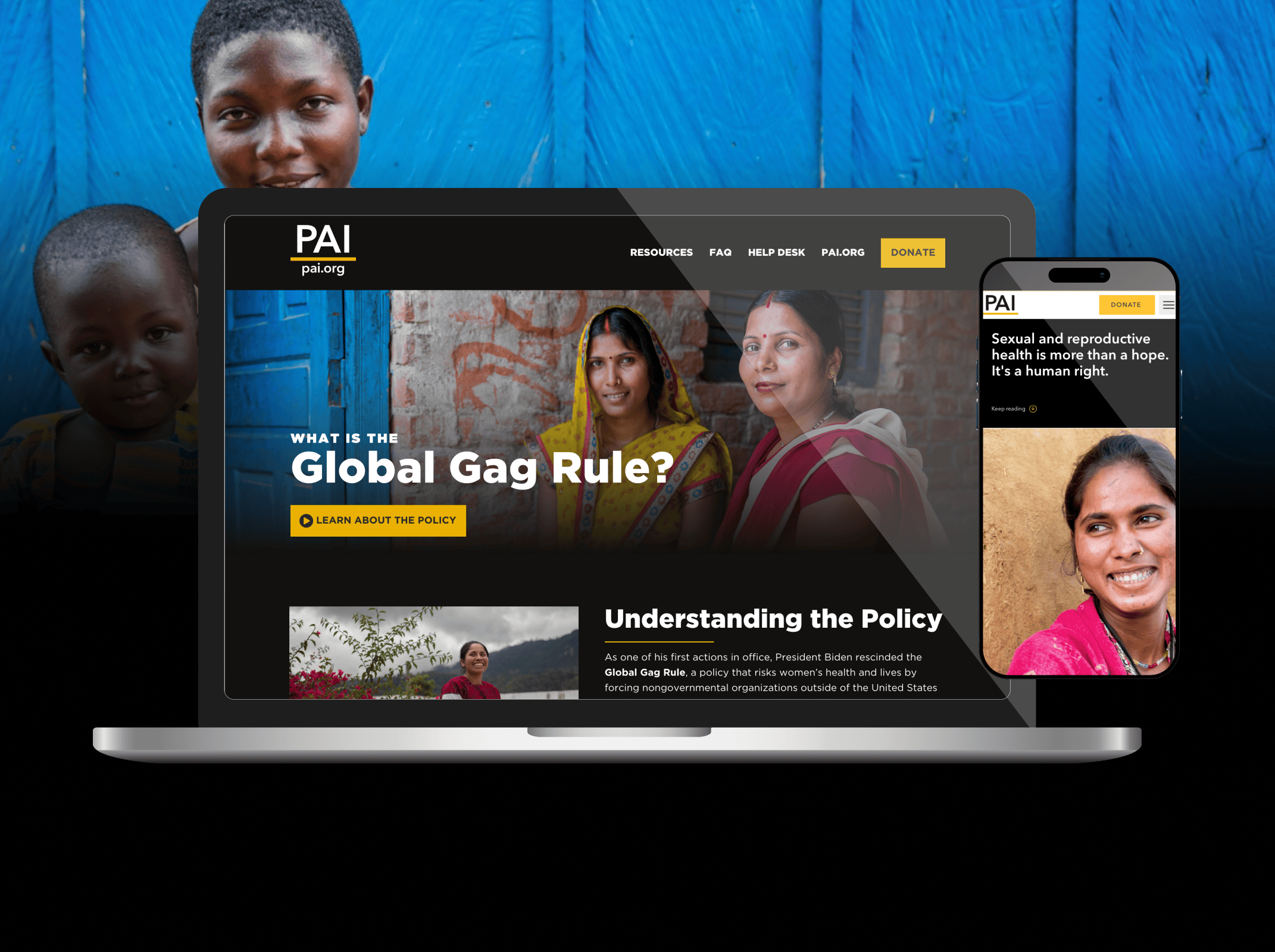 National Geographic-inspired redesign for a global health nonprofit