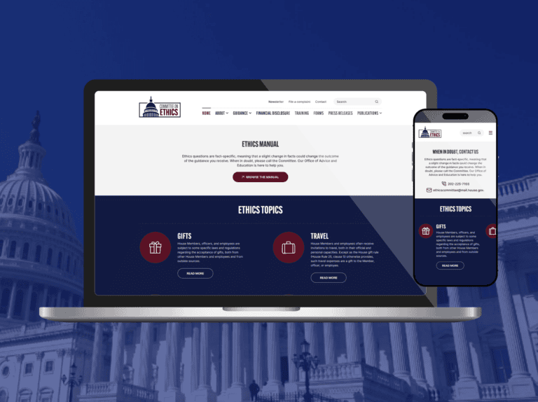 Congressional committee website redesign