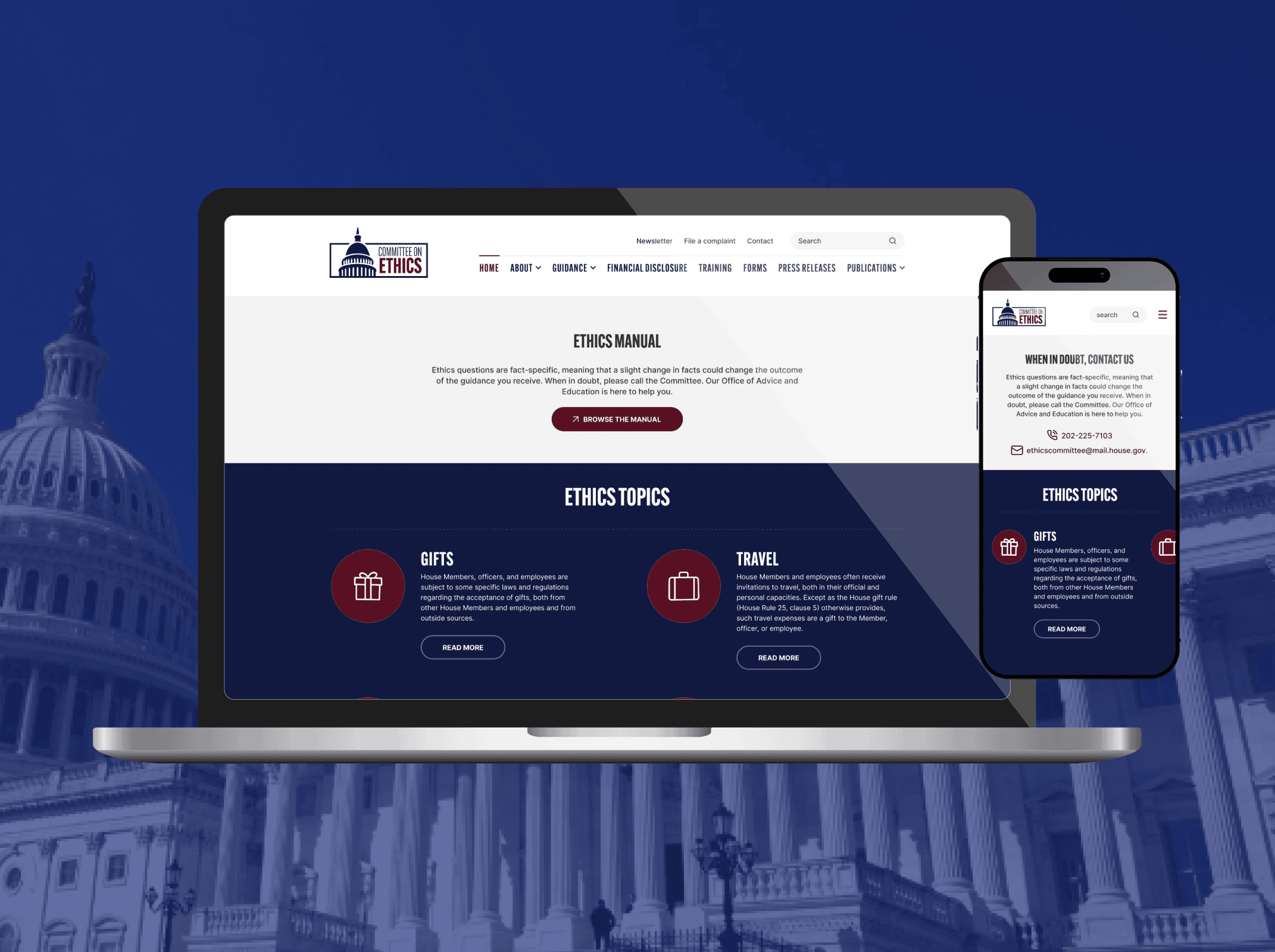 Congressional committee website redesign