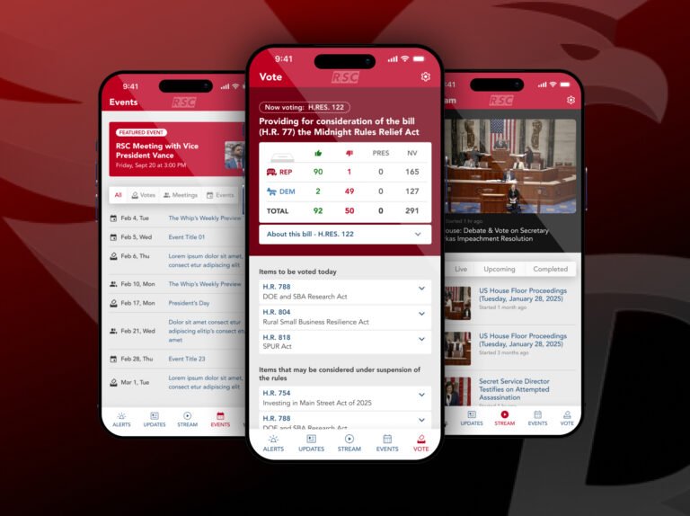 Mobile app for the largest conservative caucus in Congress