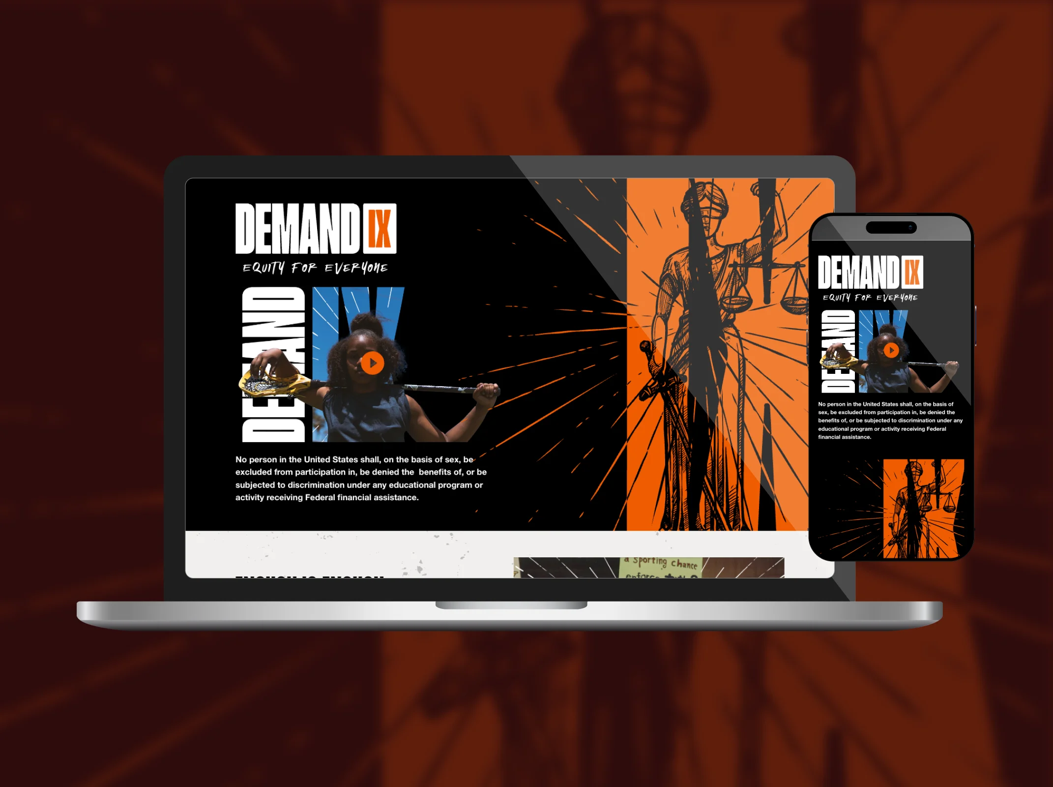 Demand IX: a Title IX 50th-anniversary campaign website